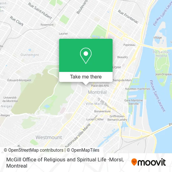 McGill Office of Religious and Spiritual Life -Morsl map