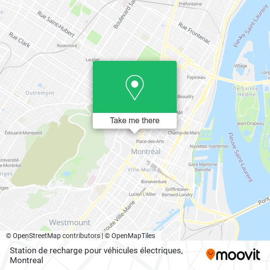 Station de recharge pour véhicules électriques map