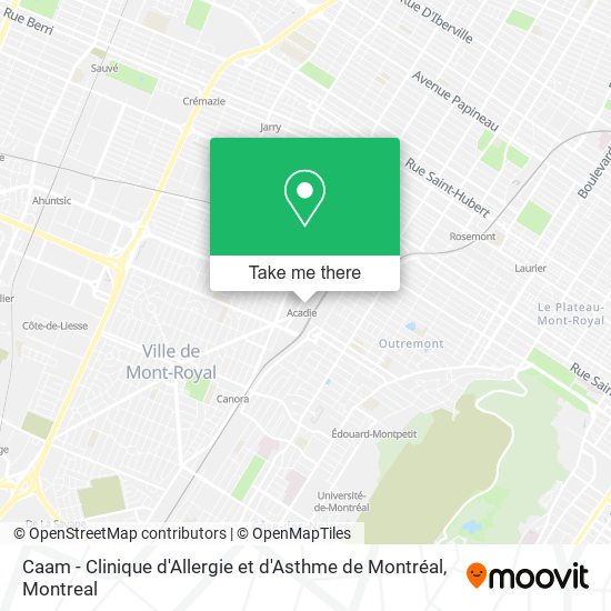 Caam - Clinique d'Allergie et d'Asthme de Montréal map