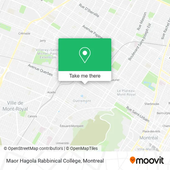 Maor Hagola Rabbinical Collège map