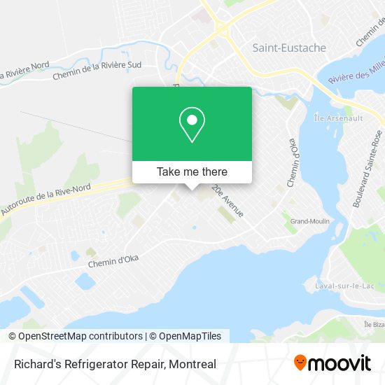 Richard's Refrigerator Repair map