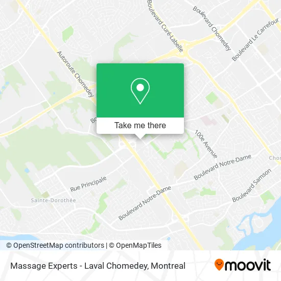 Massage Experts - Laval Chomedey map