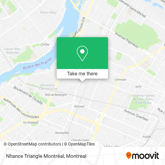 Nhance Triangle Montréal map