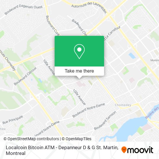 Localcoin Bitcoin ATM - Depanneur D & G St. Martin map
