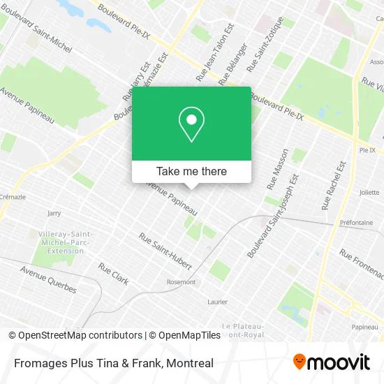 Fromages Plus Tina & Frank map