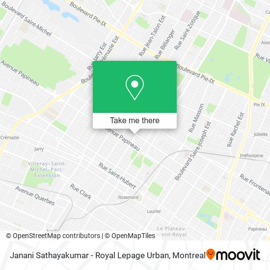 Janani Sathayakumar - Royal Lepage Urban map