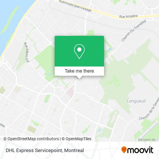 DHL Express Servicepoint map