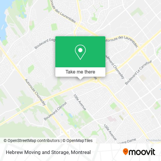 Hebrew Moving and Storage map