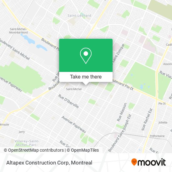 Altapex Construction Corp map