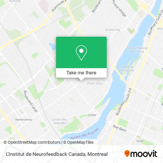 L'Institut de Neurofeedback Canada map