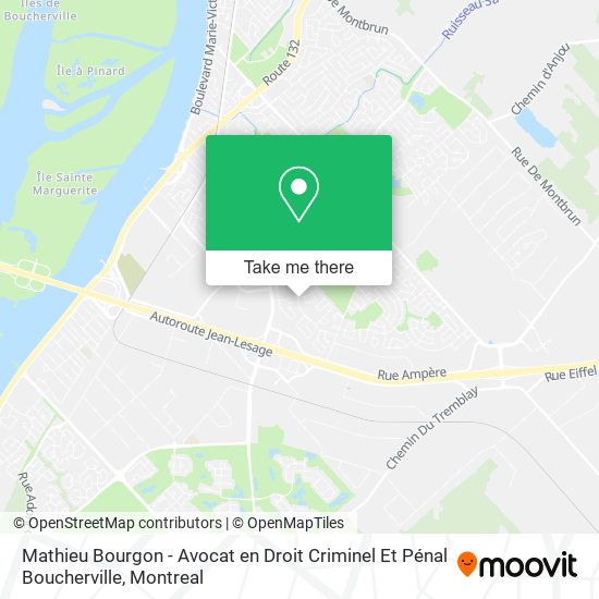 Mathieu Bourgon - Avocat en Droit Criminel Et Pénal Boucherville map