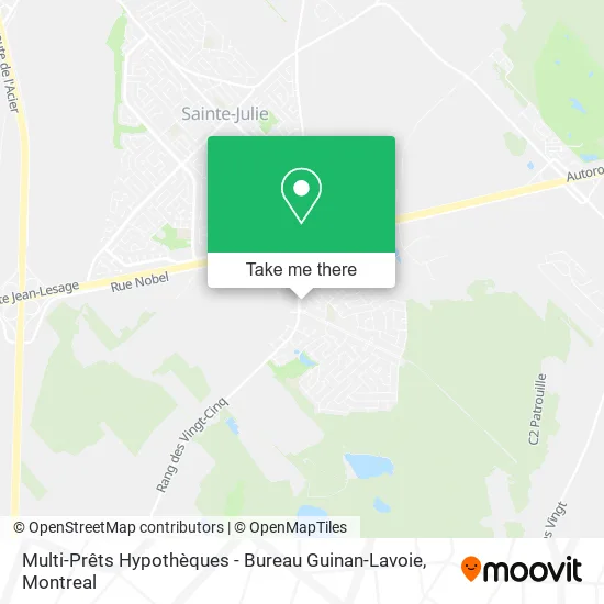 Multi-Prêts Hypothèques - Bureau Guinan-Lavoie map