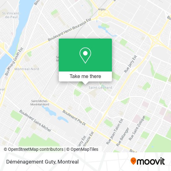 Déménagement Guty map