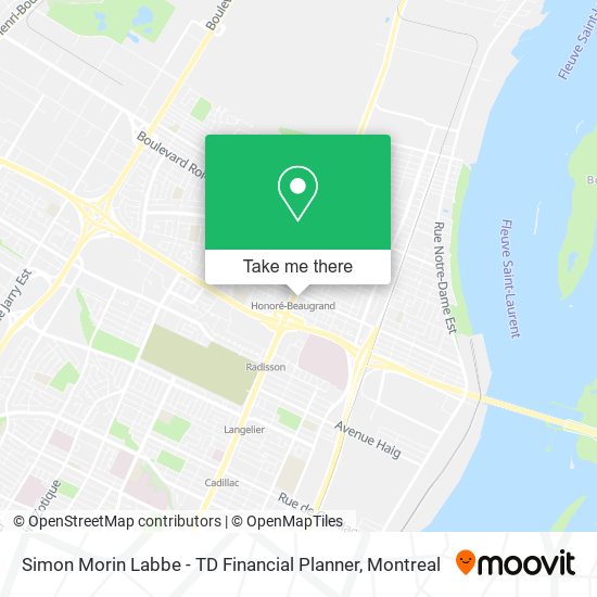 Simon Morin Labbe - TD Financial Planner map