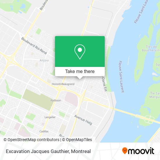 Excavation Jacques Gauthier map