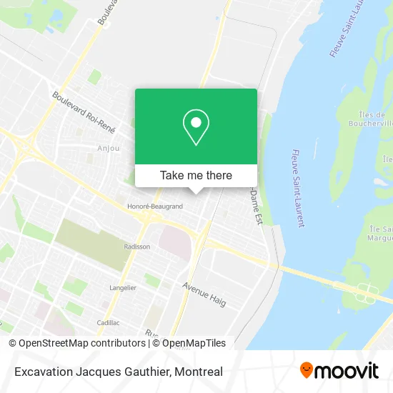 Excavation Jacques Gauthier map