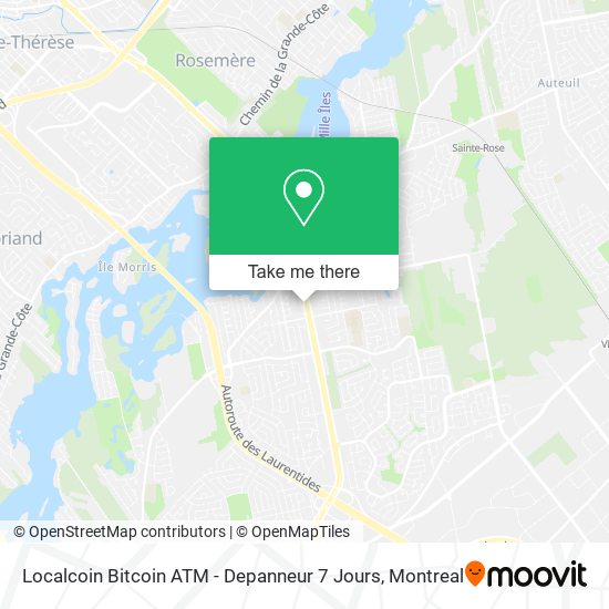 Localcoin Bitcoin ATM - Depanneur 7 Jours map