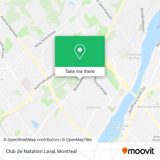 Club de Natation Laval map