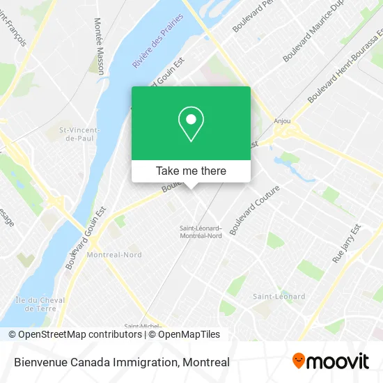 Bienvenue Canada Immigration map