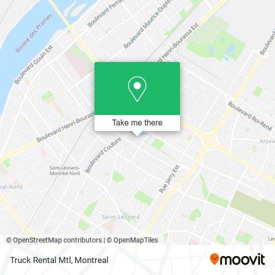 Truck Rental Mtl map