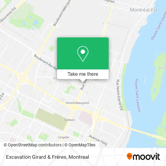 Excavation Girard & Frères map