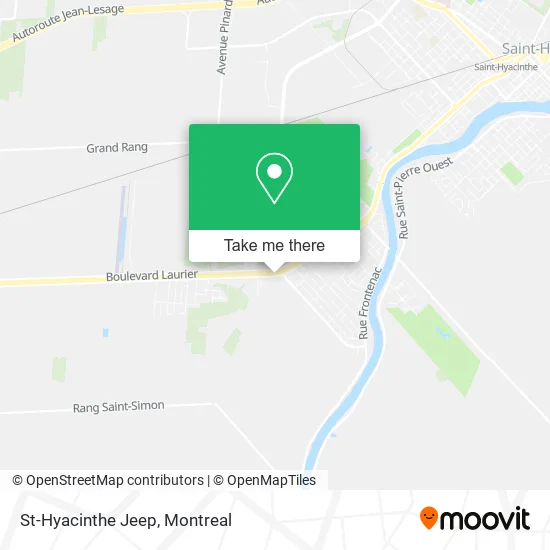 St-Hyacinthe Jeep map