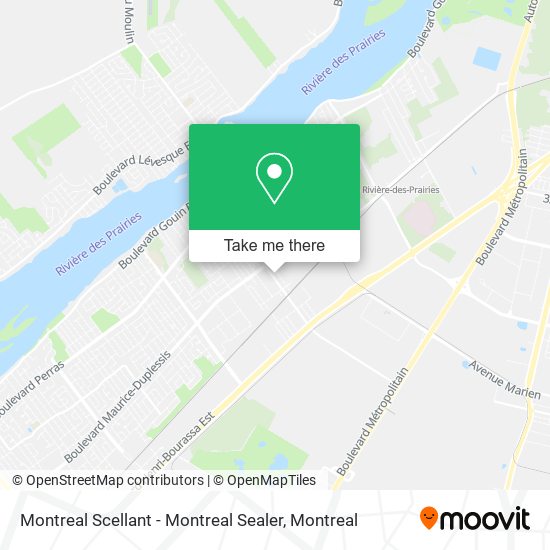 Montreal Scellant - Montreal Sealer map
