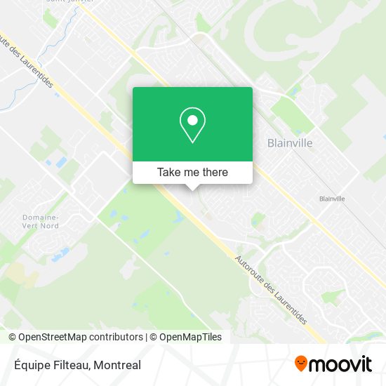 Équipe Filteau map