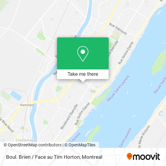 Boul. Brien / Face au Tim Horton map