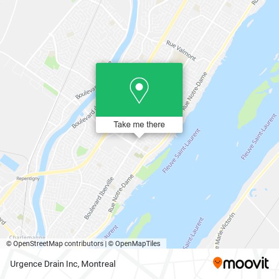 Urgence Drain Inc map