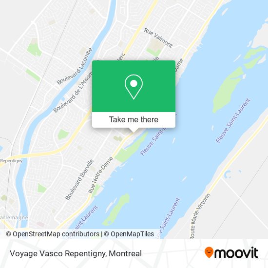Voyage Vasco Repentigny map
