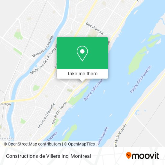 Constructions de Villers Inc map