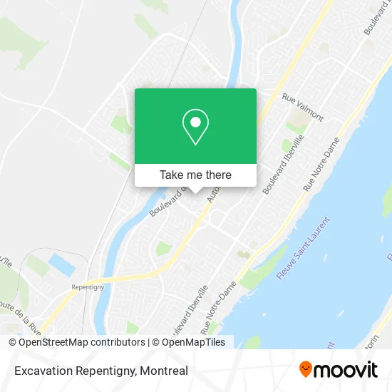 Excavation Repentigny map