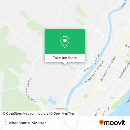 Quebecquartz map