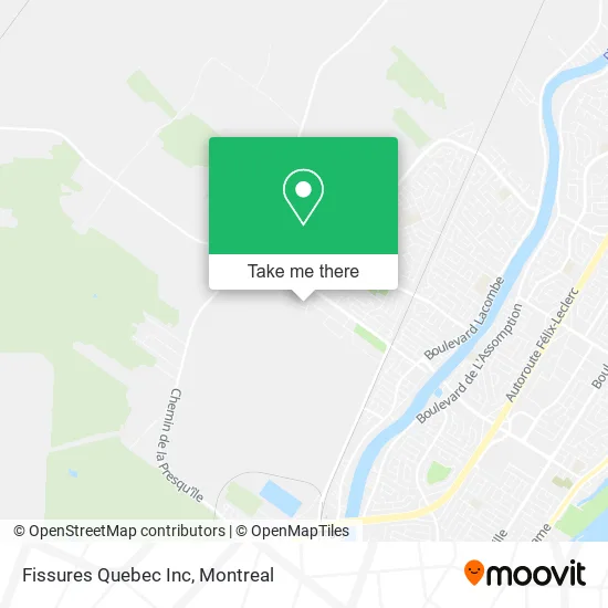 Fissures Quebec Inc map