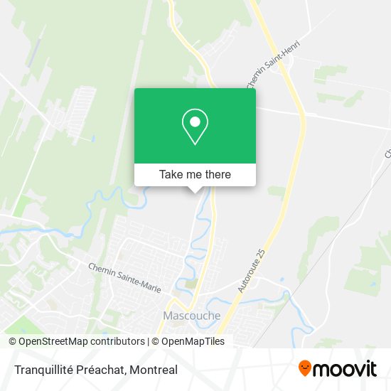 Tranquillité Préachat map