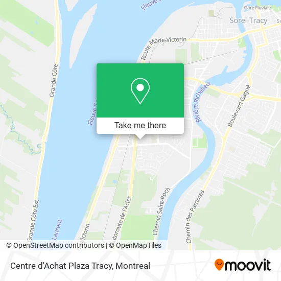 Centre d'Achat Plaza Tracy map