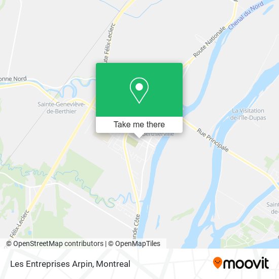 Les Entreprises Arpin map