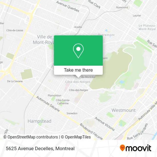 5625 Avenue Decelles map