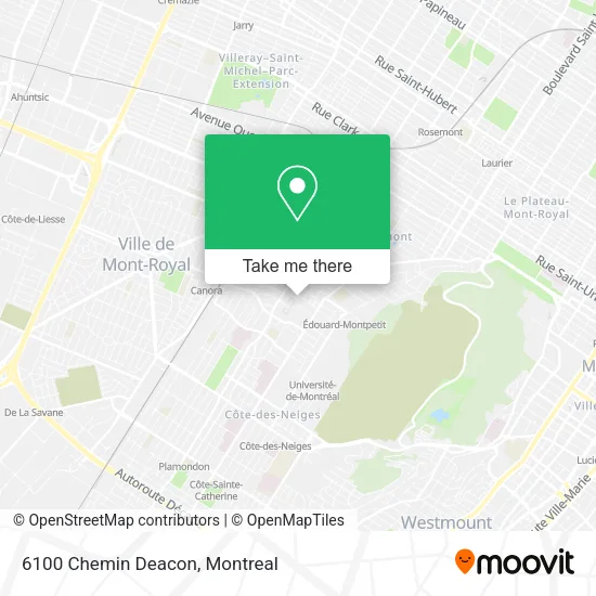 6100 Chemin Deacon map