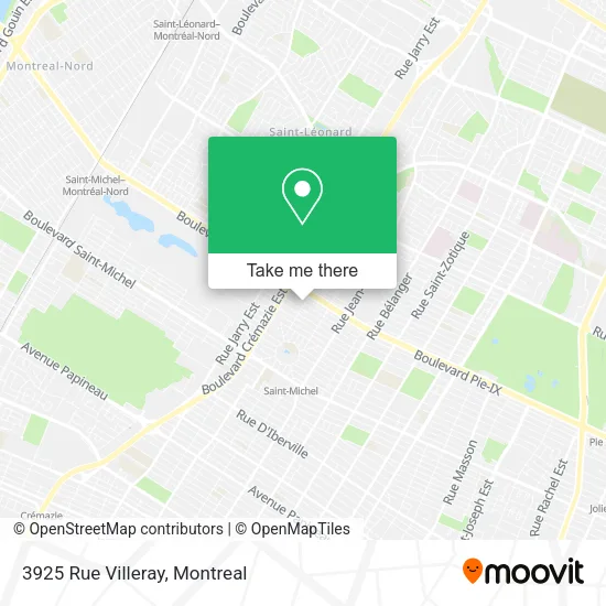 3925 Rue Villeray map