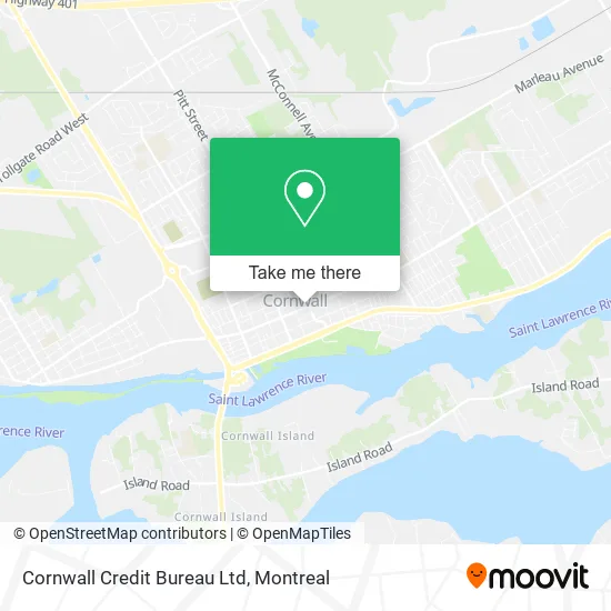 Cornwall Credit Bureau Ltd map