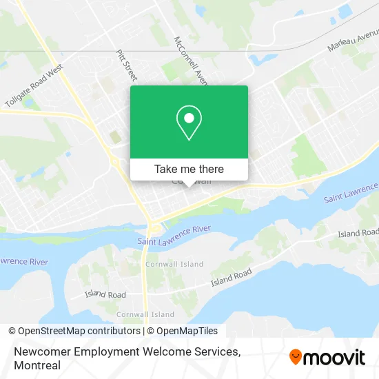 Newcomer Employment Welcome Services map