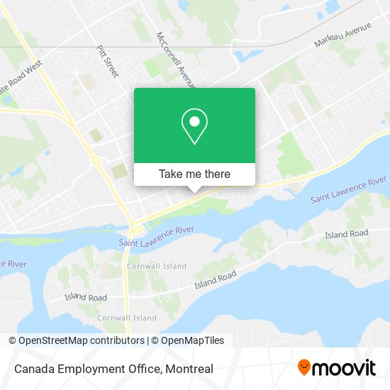 Canada Employment Office map