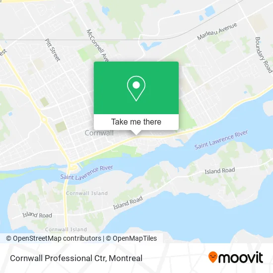 Cornwall Professional Ctr map