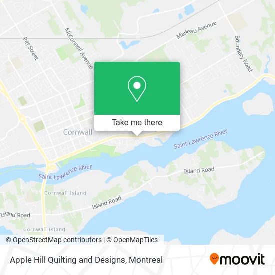 Apple Hill Quilting and Designs map