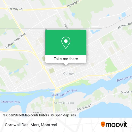 Cornwall Desi Mart map