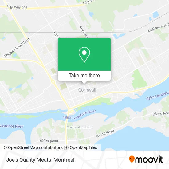 Joe's Quality Meats map