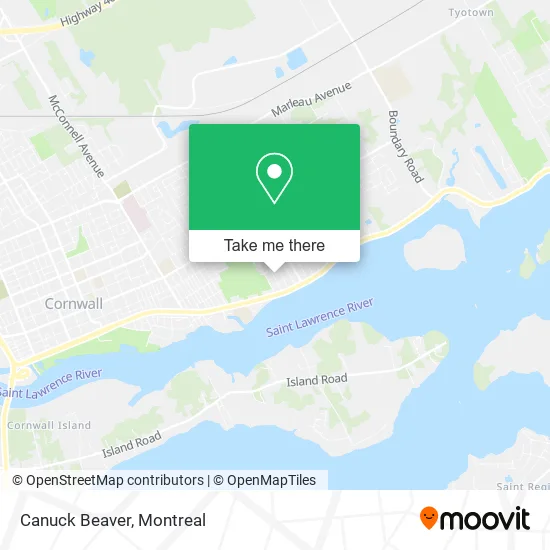 Canuck Beaver map