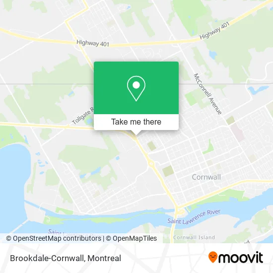 Brookdale-Cornwall map